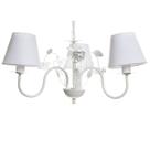 Lustre 3L Floral Branco Quarto Bebê Infantil Menina Menino