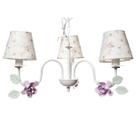 Lustre 3L Simples 3 Flores G Rosa Quarto Bebê Infantil Menina