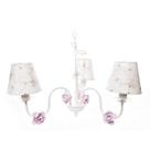 Lustre 3L Simples 6 Flores P Rosa Quarto Bebê Infantil Menina