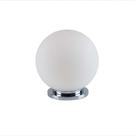 Lustre Abajur Bola Globo Vidro Fosco 30cm Cromado 246