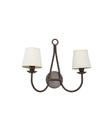 Lustre Arandela Anchor Dupla Cúpula Cone Marrom Corten 716