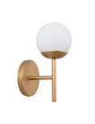 Lustre Arandela Bola 12cm Globo Branco Dourado 121