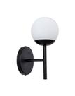 Lustre Arandela Bola 12cm Globo Branco Preto 121