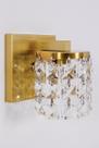Lustre Arandela Cristal Egípicio Dourado Gold Redondo 456