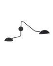 Lustre Arandela Dome Dupla Articulada Industrial Preto 394