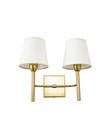 Lustre Arandela Dupla Cúpula Cone Dourado Fosco 260 Lustre Arandela Dupla Cúpula Cone Dourado Fosco 260