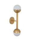Lustre Arandela Dupla Duas Bolas Globo Dourada 217