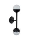 Lustre Arandela Dupla Duas Bolas Globo Preto 217