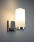 Lustre Arandela Para Banheiro Vidro Fosco Branco Cromado 100 IluminaMundo