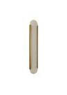 Lustre Arandela Retângular Mármore Pedra Branca Dourado Led 3000k 814