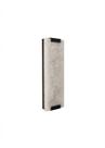 Lustre Arandela Retângular Mármore Pedra Ônix Branco Preto Led 3000k 40cm 786