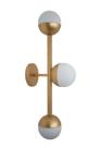 Lustre Arandela Tripla Três Bolas Globo Dourado 232 Lustre Arandela Tripla Três Bolas Globo Dourado 232