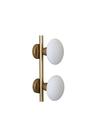 Lustre Arandela Vidro Duplo Asteroide Disco Dourado Fosco 764