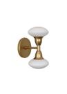 Lustre Arandela Vidro Duplo Asteroide Disco Dourado Fosco 808