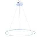 Lustre Aro Led Integrado Luminária de Teto Pendente Sala Quarto Moderno Luxuoso 1 Aro Arco Anel Ring 60cm 29W 6500K Luz Branca Pronto para Instalar