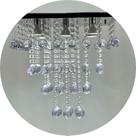 Lustre Belissímo Cristal Acrílico Para Quarto Base 42x42cm