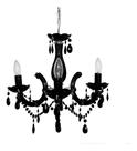Lustre Bella Iluminação Duchessa 3 Braços - Preto Ref:KH1063B