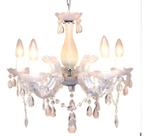 Lustre Bella Iluminação Duchessa 5 Braços - Transparente Ref: KH1065
