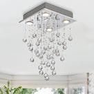 Lustre Bestier Chrome Modern Crystal 30x50cm com 4 GU10