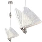 Lustre Borboleta Mini De Teto Design Criativo Luz Led Prata