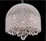 Lustre branco cristais para 3 lâmpadas