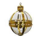 Lustre Bronze e Cristal Globo Menor Design Classico
