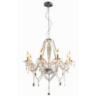 Lustre Candelabro Baronesa Vidro Transparente 8 Braços E14