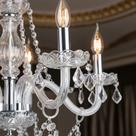 Lustre Candelabro de Cristal Legítimo France Nice 5 braços E14
