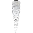Lustre Cascata Chuva Cristal K9 Ø60x180cm