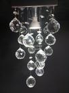 Lustre Chuva De Cristal De 40mm Com Base De Inox 14x14cm