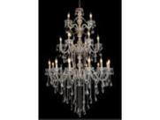 Lustre Classico 21 Braços Tres Andares Cromado Formosa
