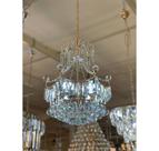 Lustre Classico 50cm Estilo Coroa Todo em Pingentes Formosa