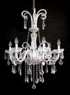 Lustre Clássico Cristal Branco Rico Pingentes Belíssimo