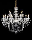 Lustre Clássico Cristal Pingentes 18 Braços Fino Acabamento