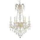 Lustre Classico Cristal Pingentes E Metal 06 Braços Luxuoso