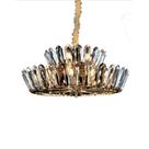 Lustre Clássico Karina em Metal e Cristal para Sala de Jantar e Ambientes Modernos - 40x75cm