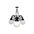 Lustre Colonial para Teto com Corrente em Alumínio 03 Globos