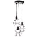 Lustre com 3 pendentes aramados nu - cromado