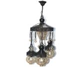 Lustre Com Esferas Douradas Em Vidro Metal Exclusivo Vintage