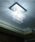 Lustre Crist. Acr 31cm Base Retang.inox 21x31p/1lamp2131311i