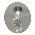 Lustre Cristal Acrílico Alto Brilho Redondo Espiral 30 Cm Altura com soquete E27