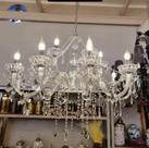 Lustre Cristal Clear Clássico 80cm Pingentes Rico Em Detalhe