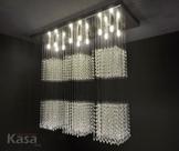 Lustre Cristal COBY Sobrepor 12xG9 - Base Inox 80x30cm - Kasa ARQ Lustre Cristal COBY Sobrepor 12xG9 - Base Inox 80x30cm - Kasa ARQ