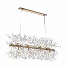 Lustre Cristal Elegance Dourado 92Cm