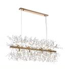 Lustre Cristal Elegance Dourado 92cm