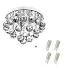 Lustre Cristal Legitimo Classic Round 25x20 c/ Lâmpadas 6000
