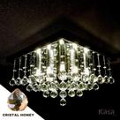 Lustre Cristal Legítimo PIRÂMIDE 40x40cm cristal HONEY 8XG9 - Base inox - Kasa ARQ