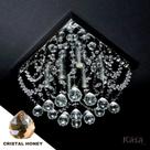 Lustre Cristal Legítimo STRAP 30x30cm 6XG9 cristal HONEY - Base inox - Kasa ARQ