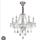 Lustre cristal Maria Tereza 5 braços transparente