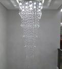 Lustre Cristal Pé Direito Duplo Luxuoso Alta Iluminação
